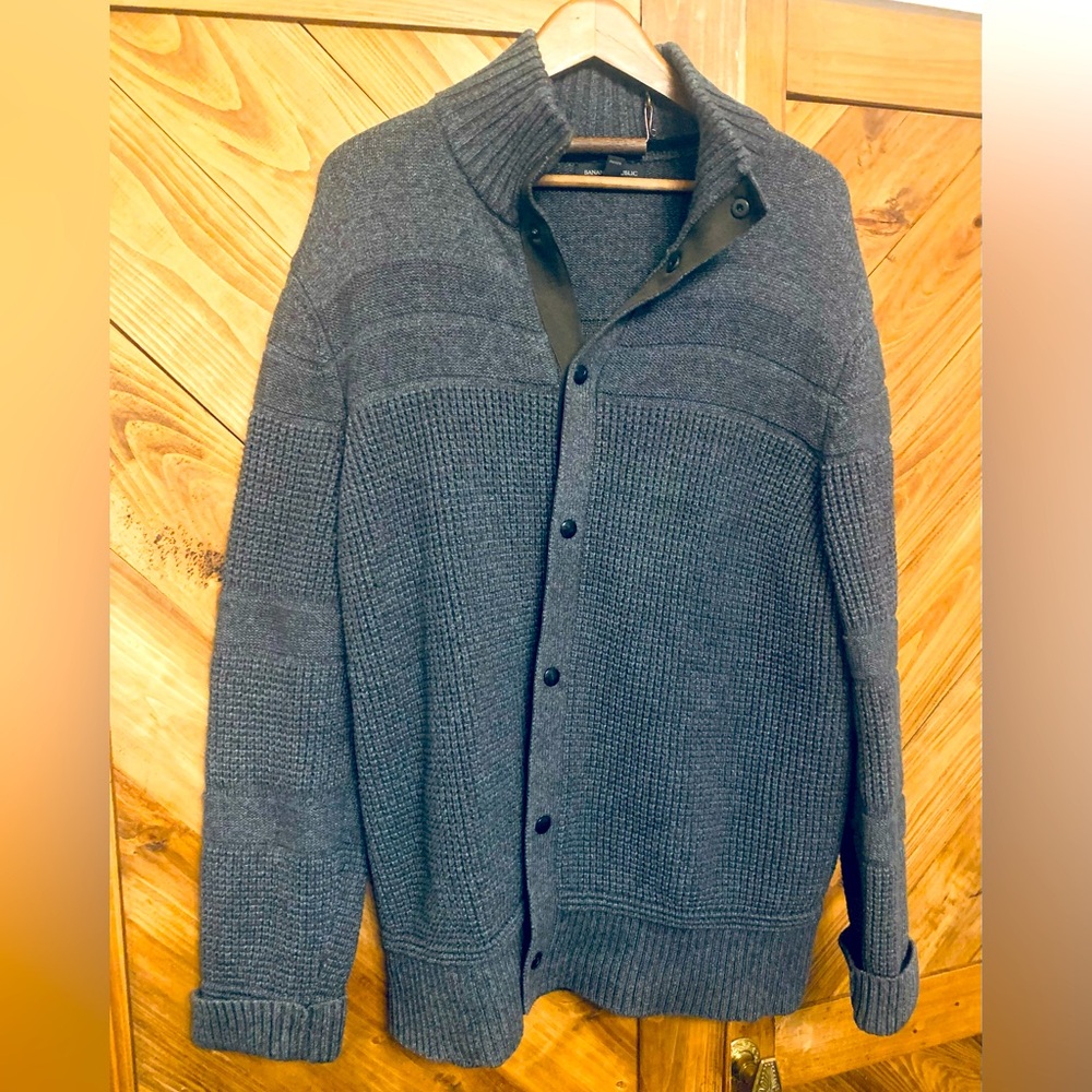 Banana Republic snap high-neck cardigan